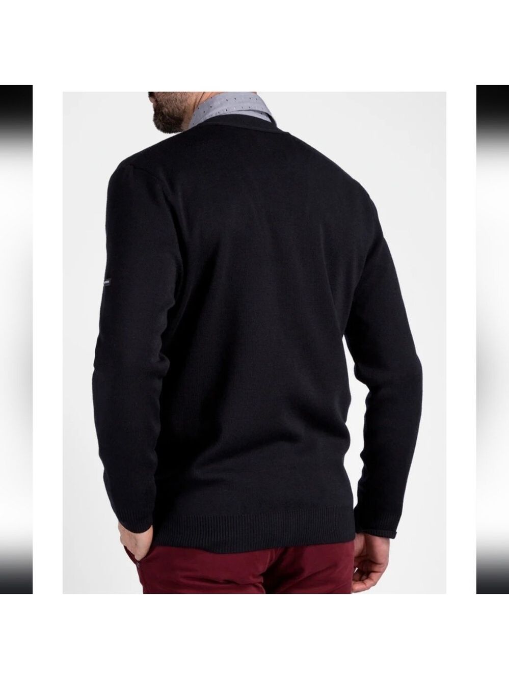 Saint James men's traditional Cardigan 'Guingamp' luxury Wool like new $324 xxl - Picture 12 of 16